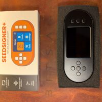 SeedSigner+ Premium in its retail box with the foam tray