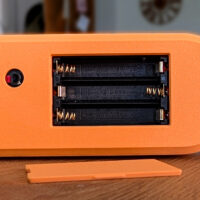 Rear battery compartment open