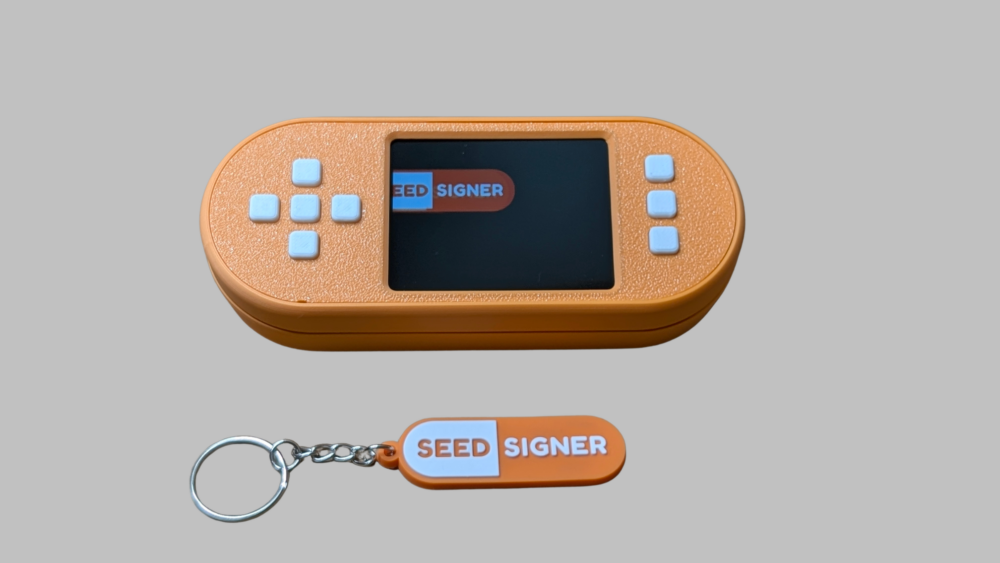 SeedSigner Plus Battery Edition, orange, front