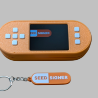SeedSigner Plus Battery Edition, orange, front